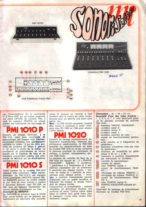 Catalogue MI 13